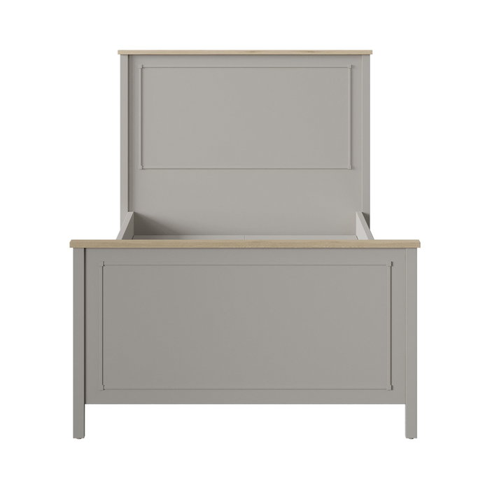 Hanah Home Cama Individual Gris y Roble Hanah Home Cama Individual Gris y Roble